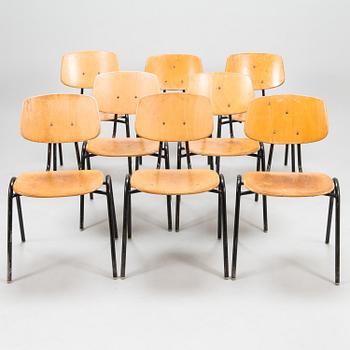 A set of 8 chairs model 50 for Isku Kaluste, Finland 1950s.