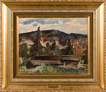 JALMARI RUOKOKOSKI, oil on board, signed and dated 1916.