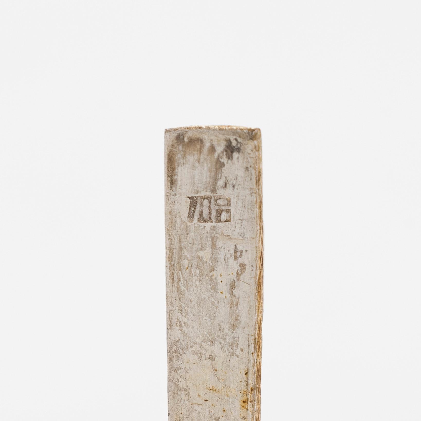Lusikoita, 12 kpl rasiassa, hopeaa, Korea 1970-luku.