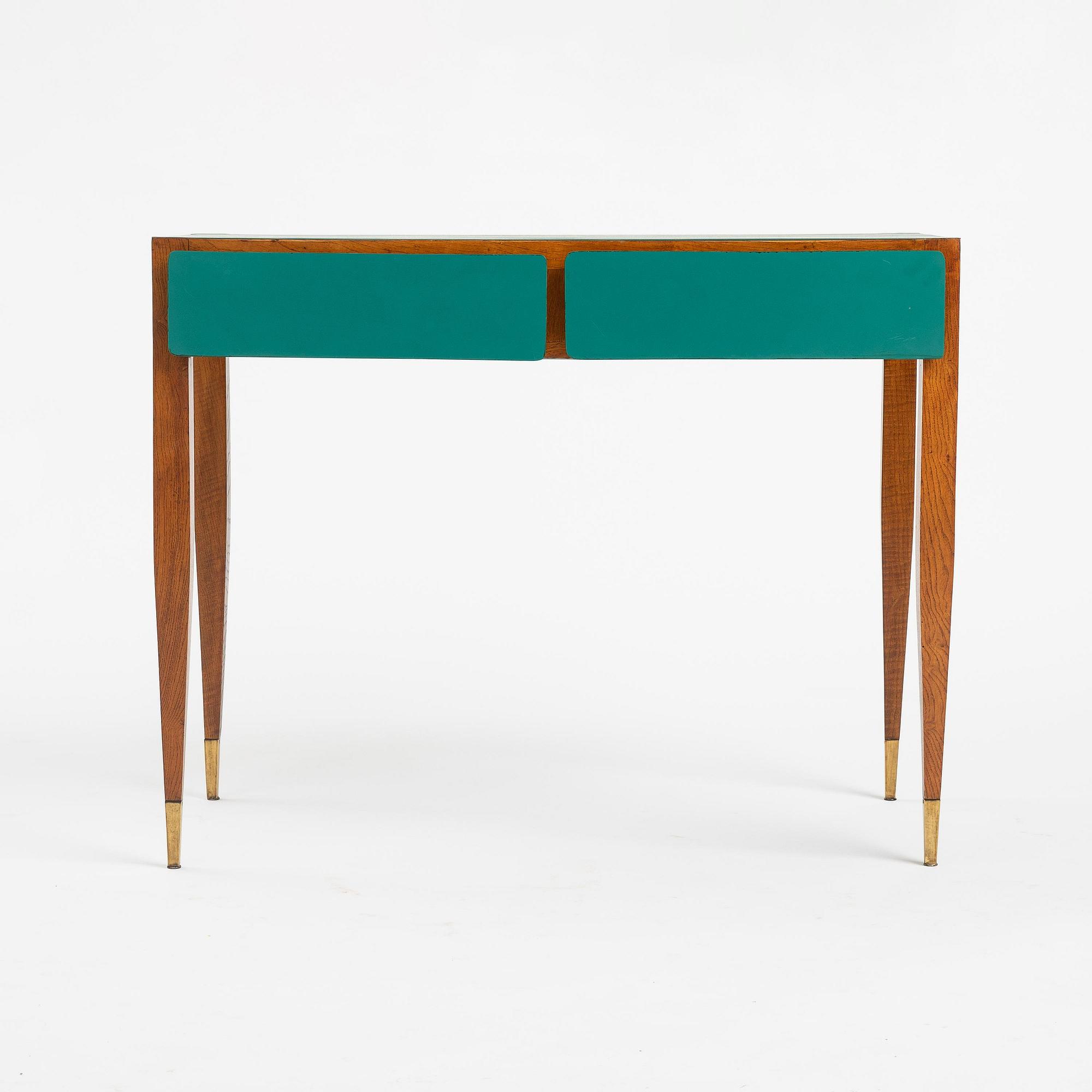 Gio Ponti, a vanity desk and chair, Giordano Chiesa or Cassina, for the Hotel Parco dei Principi, Rome, ca 1964.