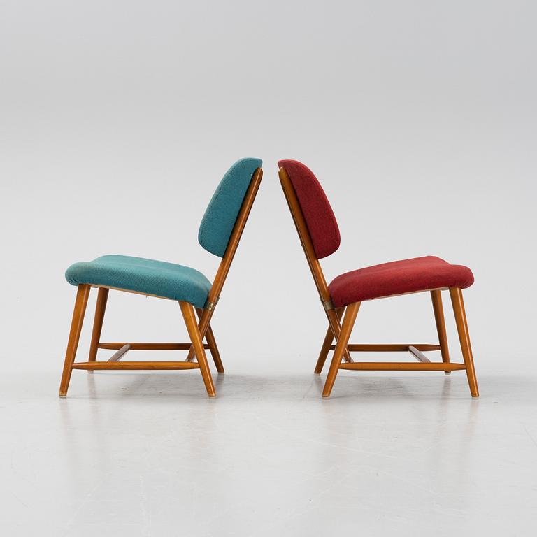 Alf Svensson, fåtöljer ett par, "TeVe", Bra Bohag, Studio Ljungs Industrier AB, Malmö, 1950-tal.