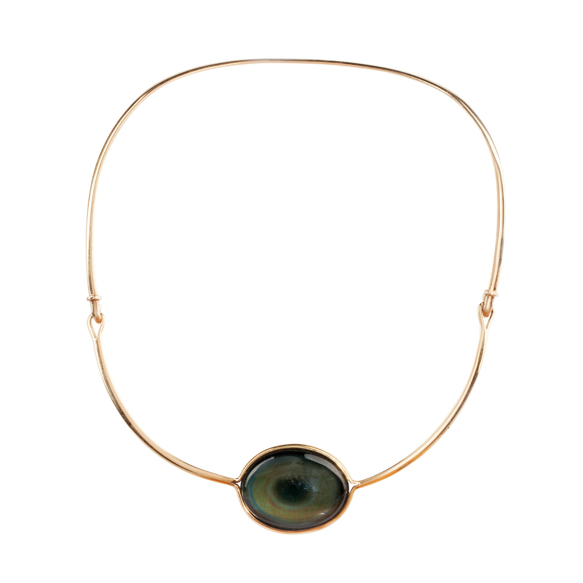 A Vivianna Torun Bülow Hübe 18k gold necklace with two alternate parts, ca 1994.