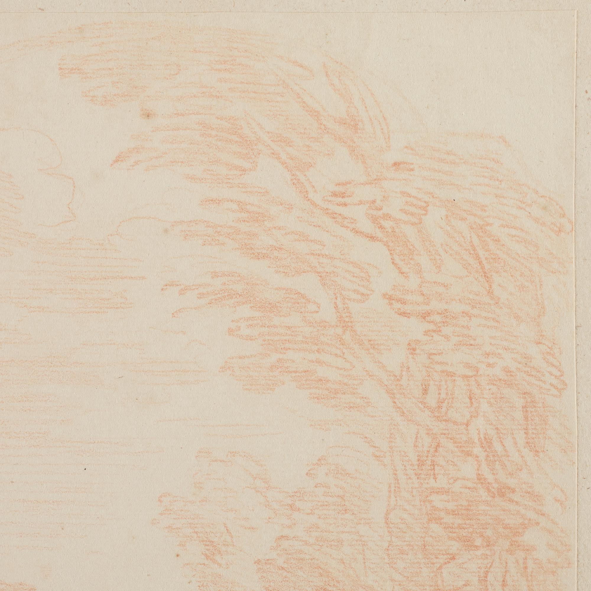 ITALIENSK SKOLA 1700-TAL, osignerad. Rödkrita, bildyta 30 x 18 cm.