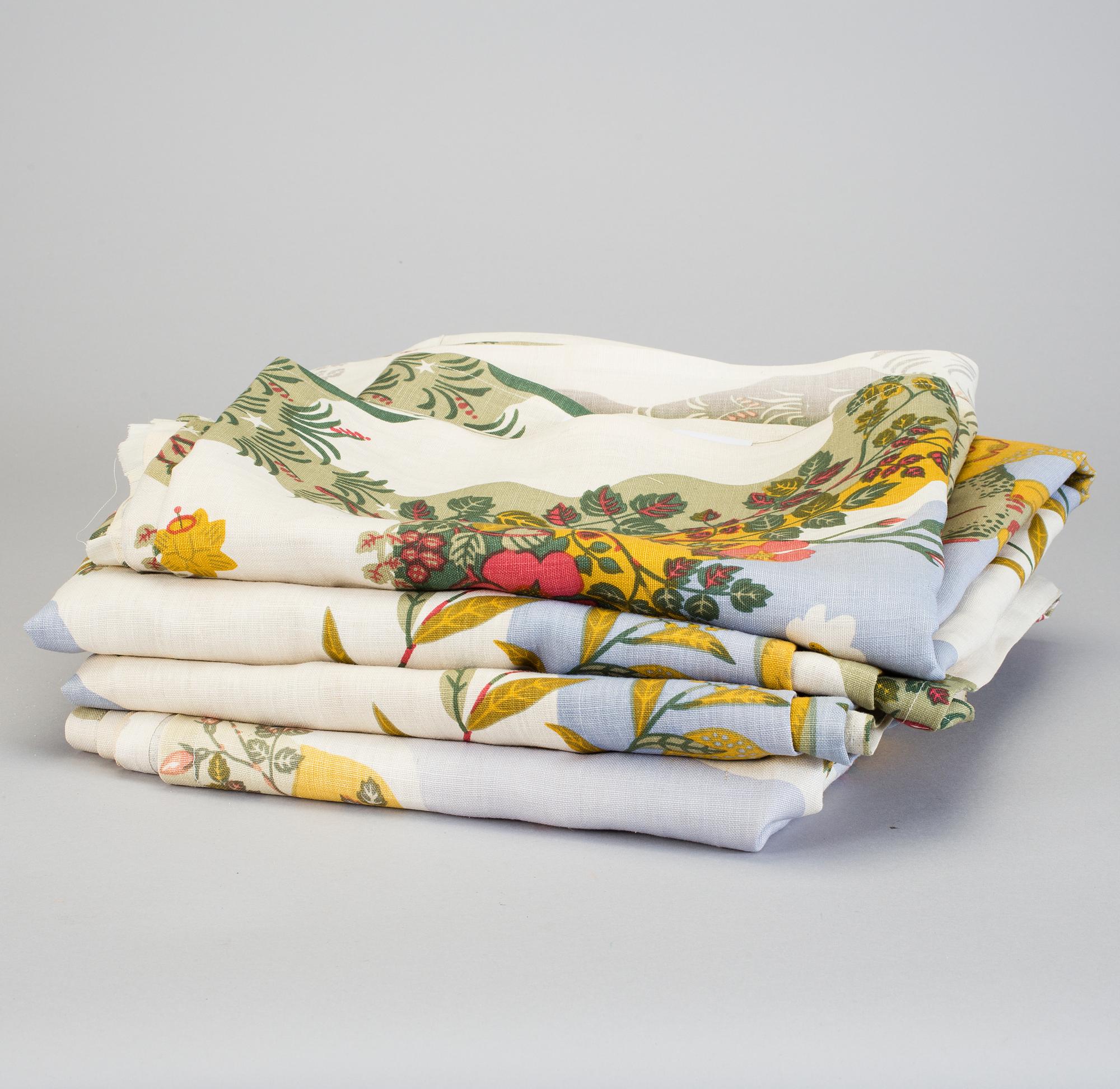 Josef Frank, 4 curtains, by Josef Frank, in the pattern "Anakreon".