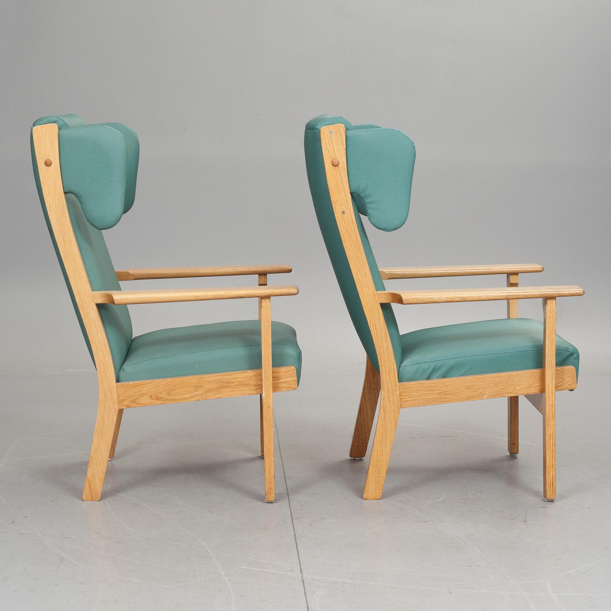 FÅTÖLJER, ett par. Hans J Wegner, GETAMA, Gedsted. 1900-tal.