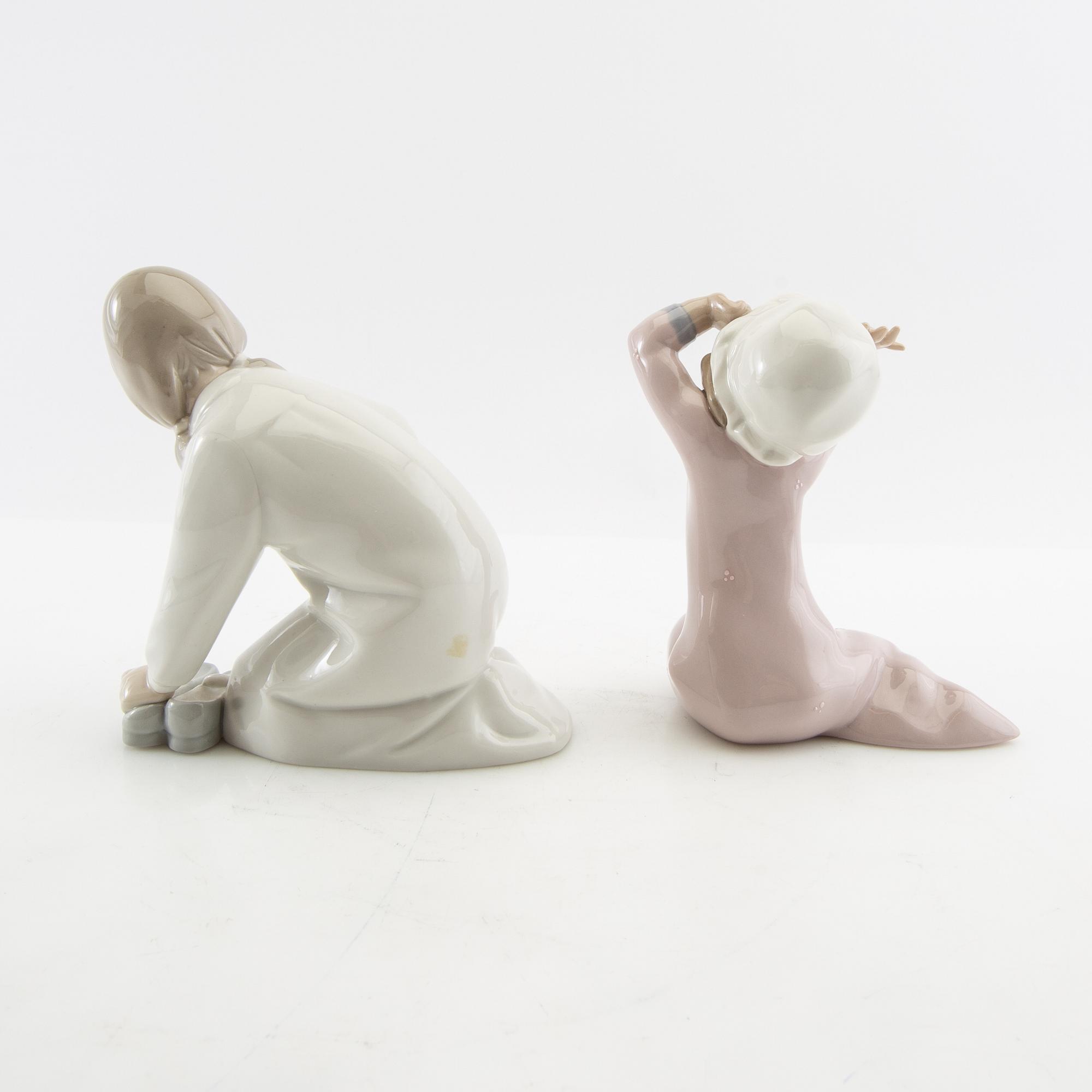 Figuriner, 2 st, Lladró Spanien 1971-1980.