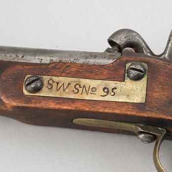 A Swedish rifled percussion pistol 1820-57 pattern.