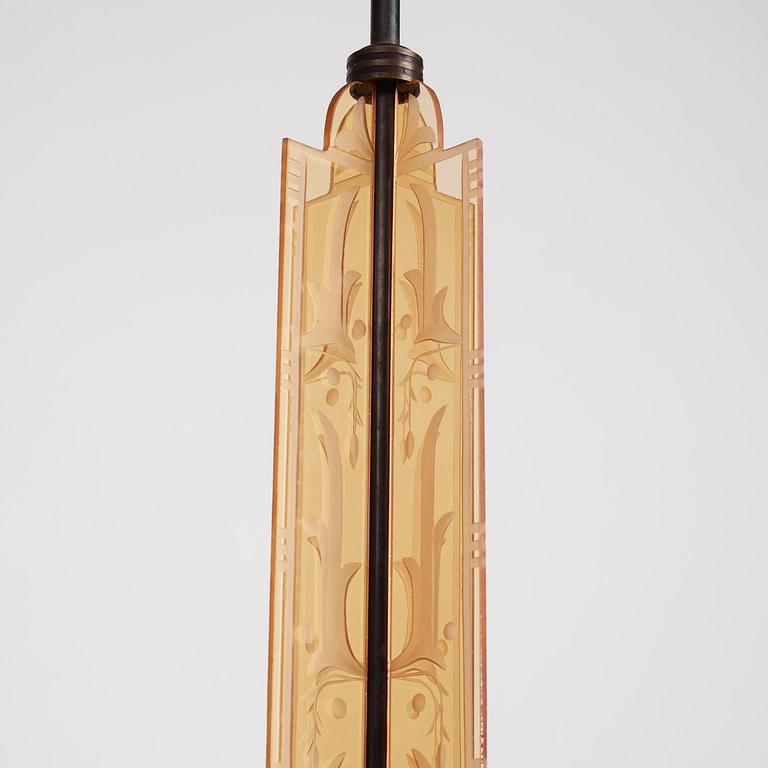 Edward Hald, a ceiling lamp model "HD 615", Orrefors, 1930s.