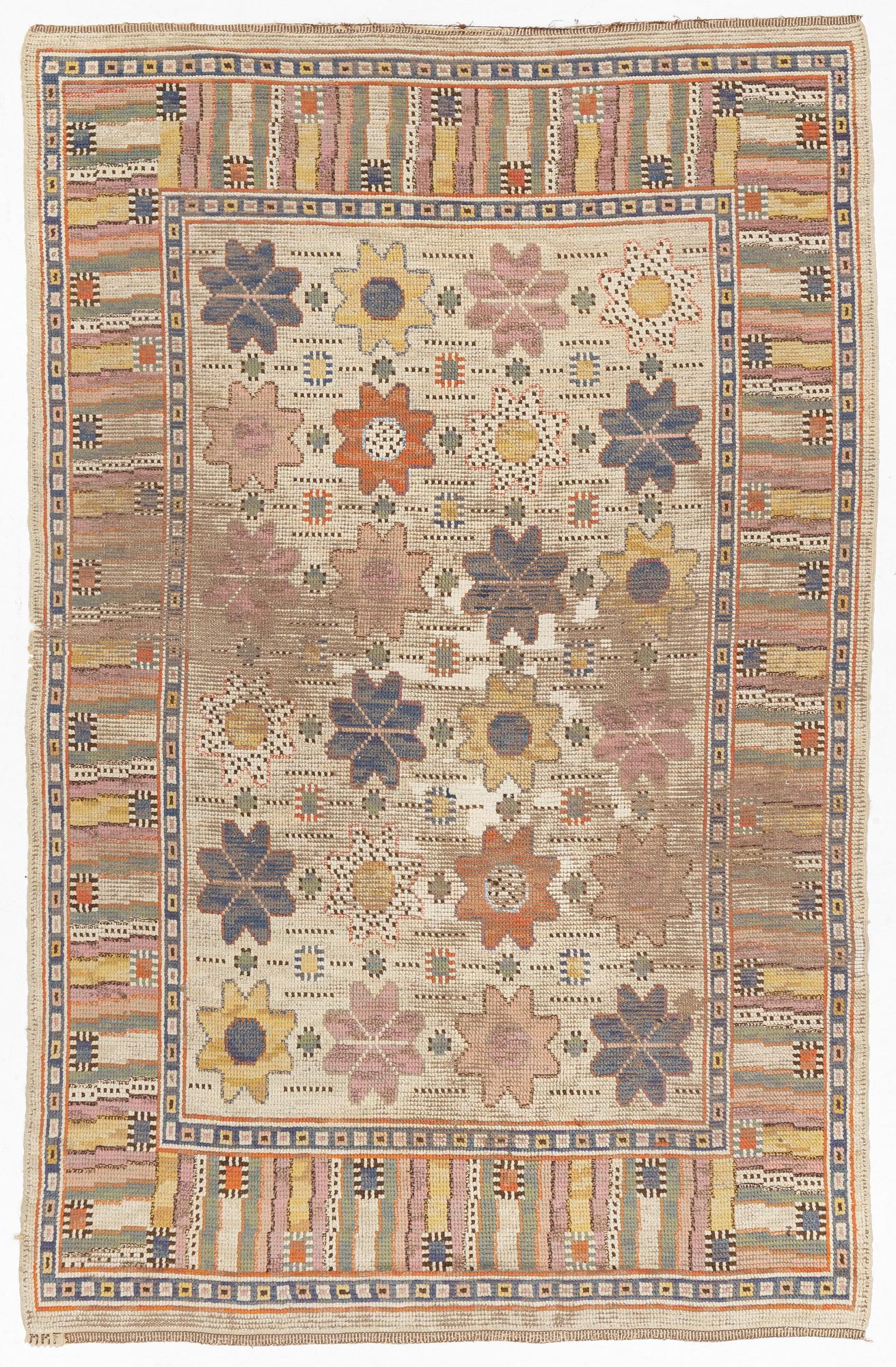 Märta Måås-Fjetterström, matta, "Scholanders" flossa, ca 290 x 185 cm, signerad MMF.