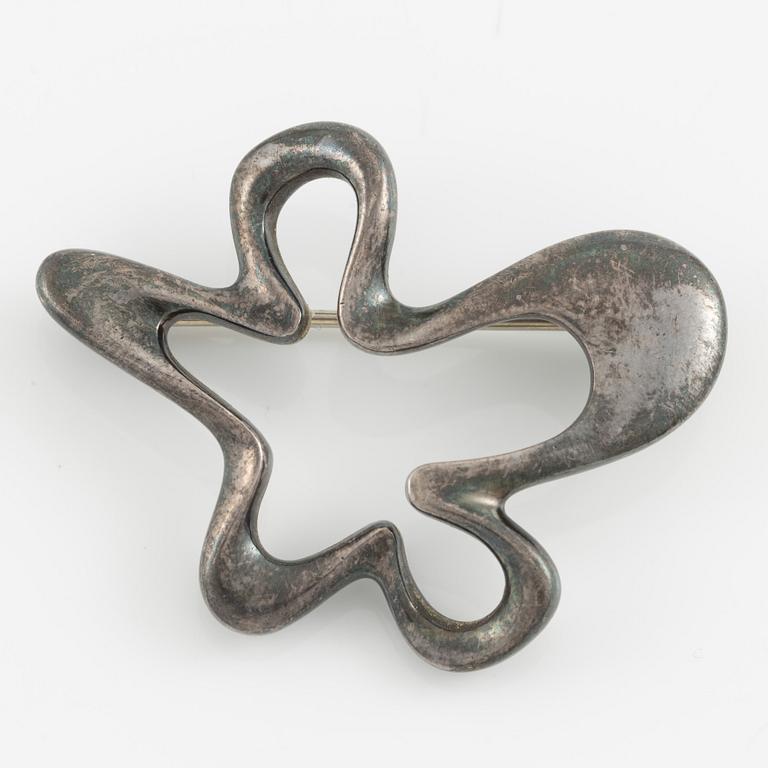 Henning Koppel, Brooch, sterling silver, Splash, by Georg Jensen, Denmark after 1945.