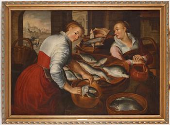 Joachim Beuckelaer Follower of, A Fish Market.