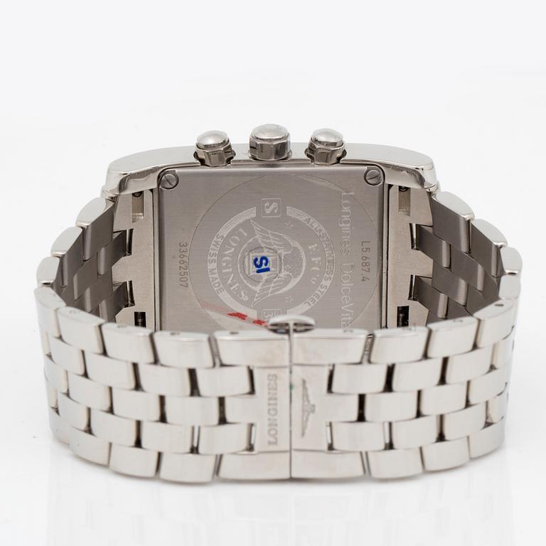 LONGINES, Dolce Vita XL, chronograph, wristwatch, 34 x 41 (51) mm,