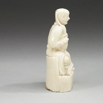 FIGURIN, blanc de Chine. Qing dynastin, Kangxi (1662-1722).