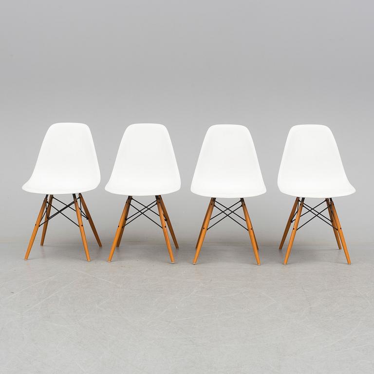 CHARLES & RAY EAMES, stolar, 4 st, "Eames plastic Chair DSW", Vitra, 2003.