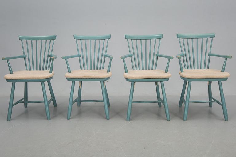 KARMSTOLAR, 4 st, "Lilla Åland", Carl Malmsten, 1900-talets andra hälft.