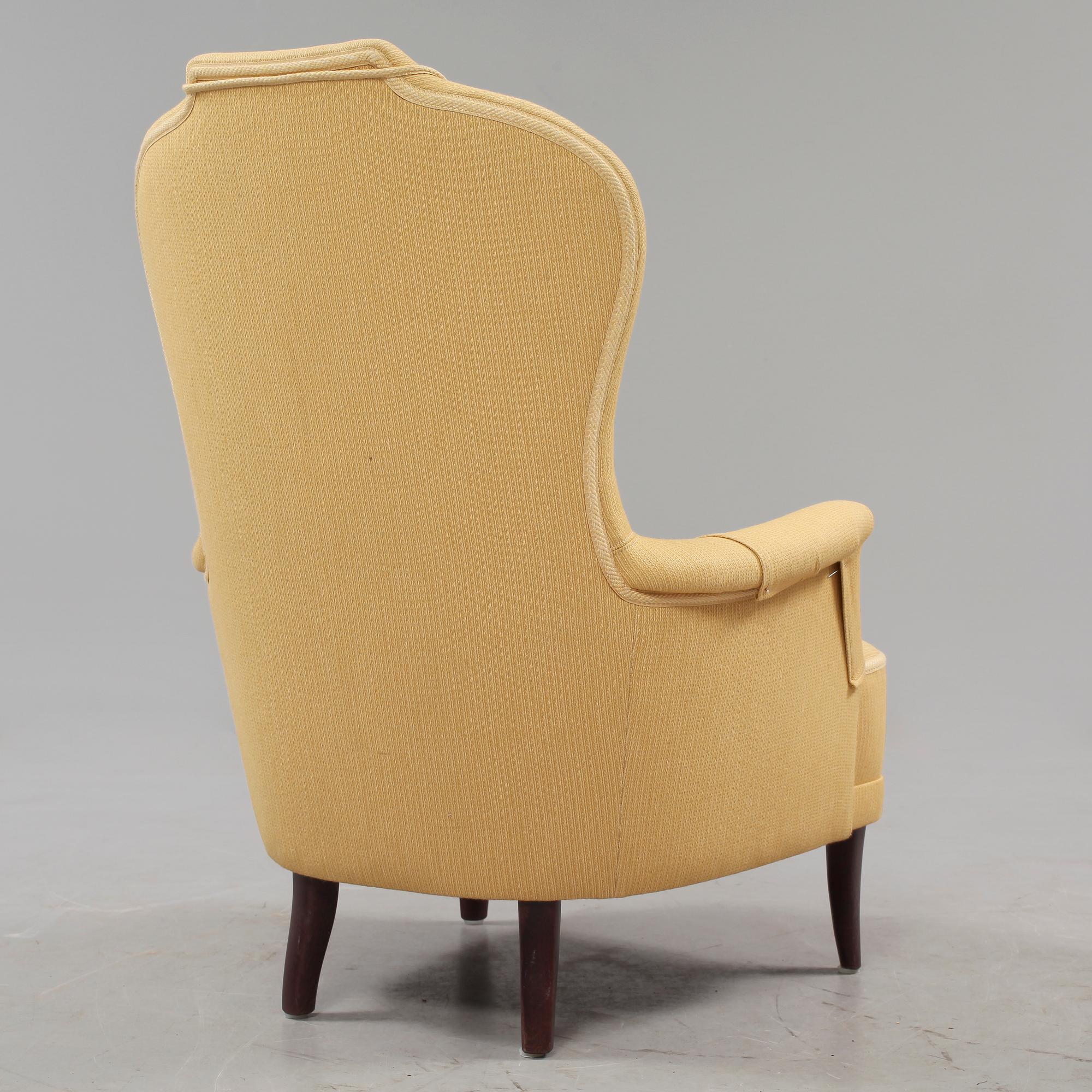 FÅTÖLJ, "Farmor", Carl Malmsten, O H Sjögrens Stoppmöbler, Tranås, 1900-talets andra hälft.