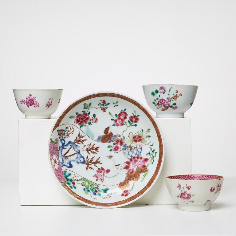 PARTI KINAPORSLIN, 13 delar, 1700-1900-tal.