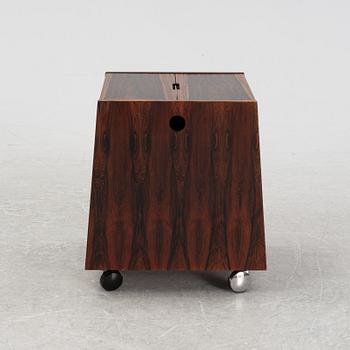 Rolf Hesland, a rosewood-veneered magazine rack/minibar from Bruksbo, Norway, 1960's.