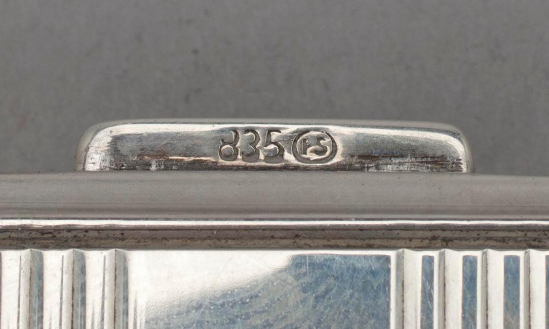 CIGARETTETUIER, 2 st, silver, 1900-tal.
