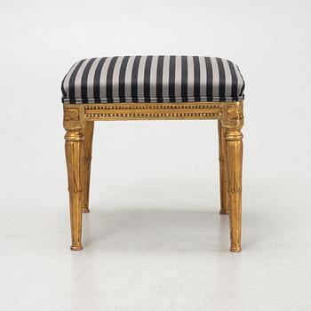 Stool, Gustavian style, 19th century.