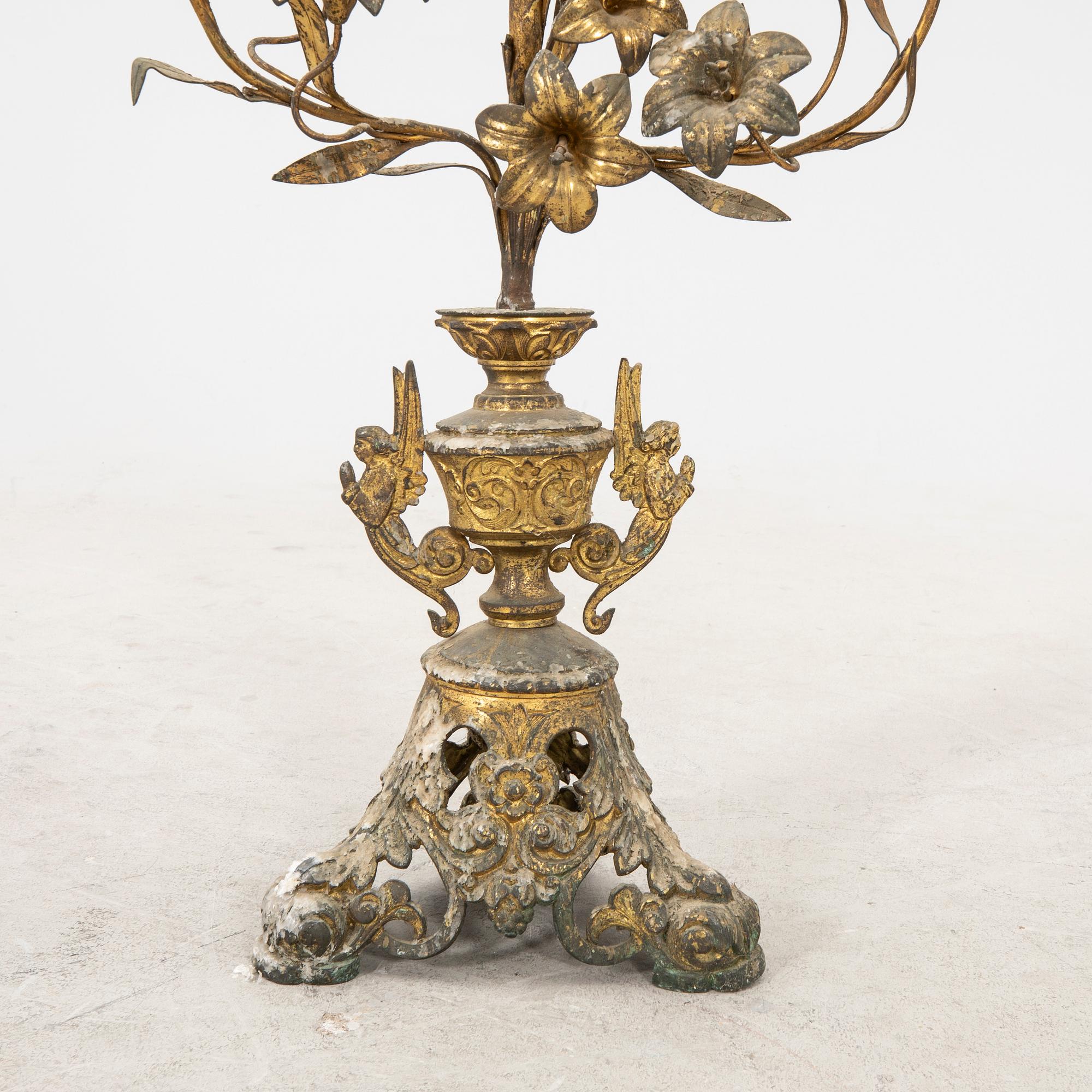 A French late 19th century /20th century candelabra.