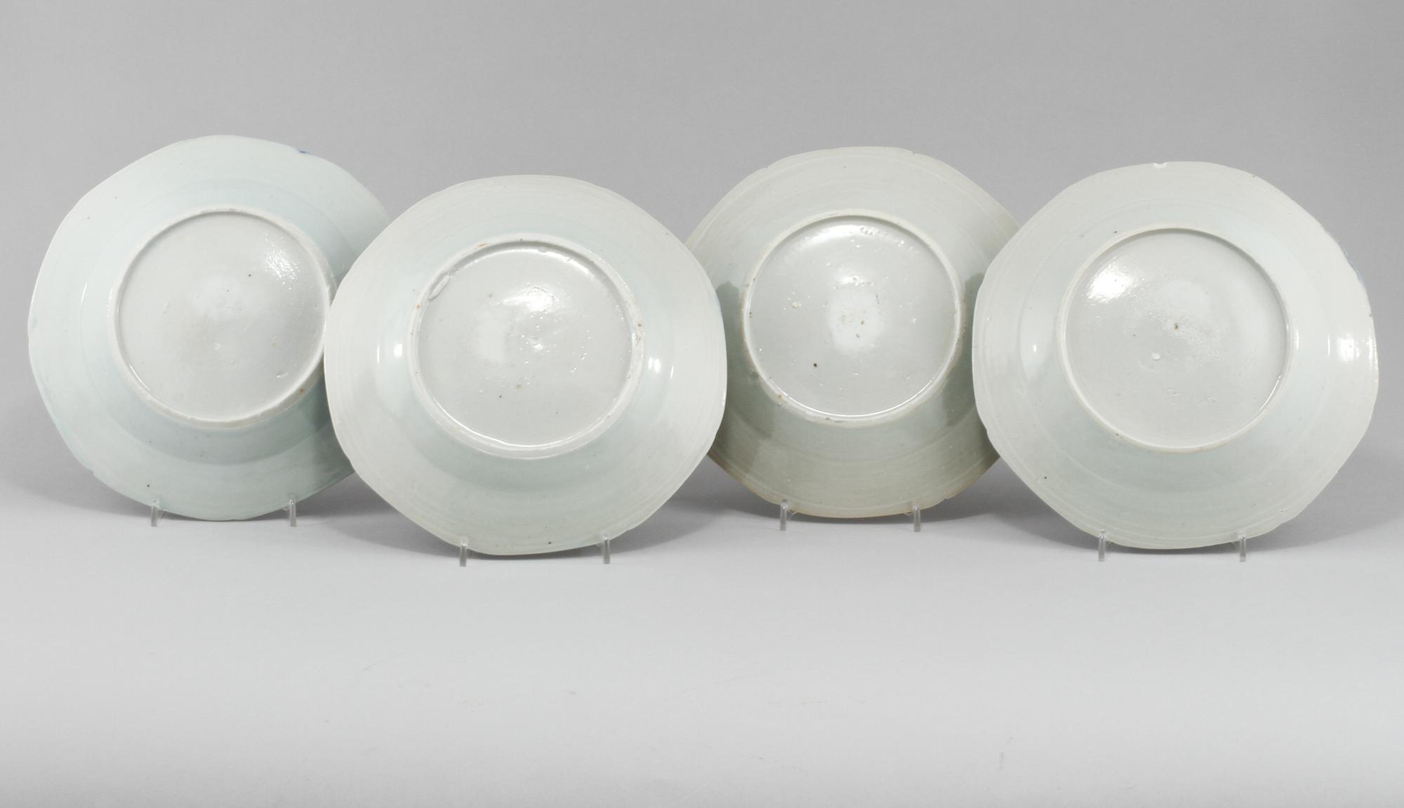 TALLRIKAR, 4 st, porslin, Kina, 1800-tal.