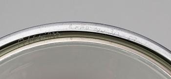 Nils Landberg, a set of three "Tulip" glass vases, Orrefors Expo.