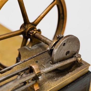 A copper and brass steam engine 20th century.