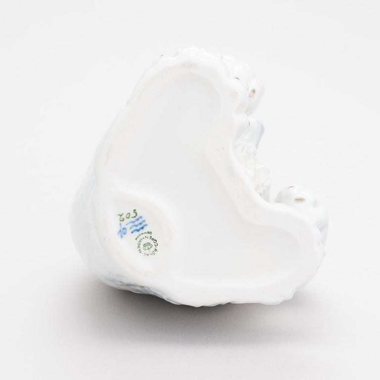 Carl Frederik Liisberg, Figurin, isbjörn 502, porslin, Royal Copenhagen, Danmark, 1985-91.