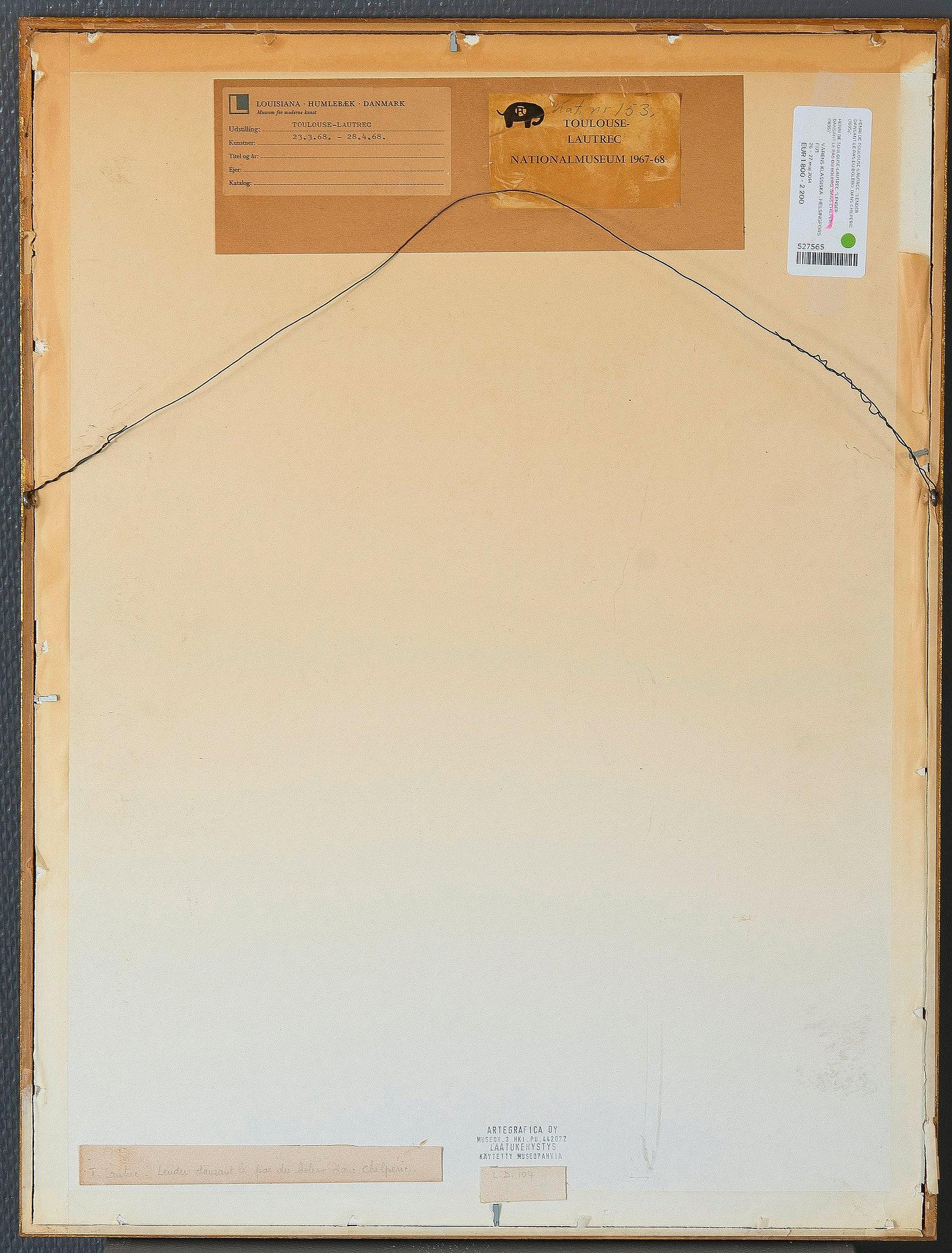 HENRI DE TOULOUSE-LAUTREC, hänen mukaansa, litografia.