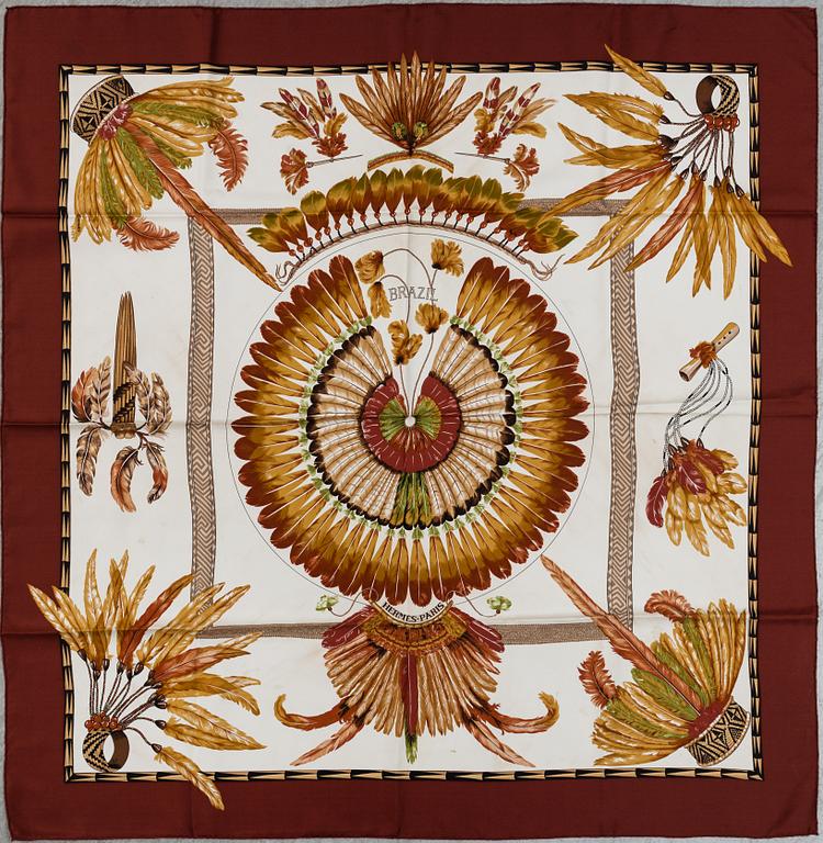 HERMÈS, scarves, 2 st.