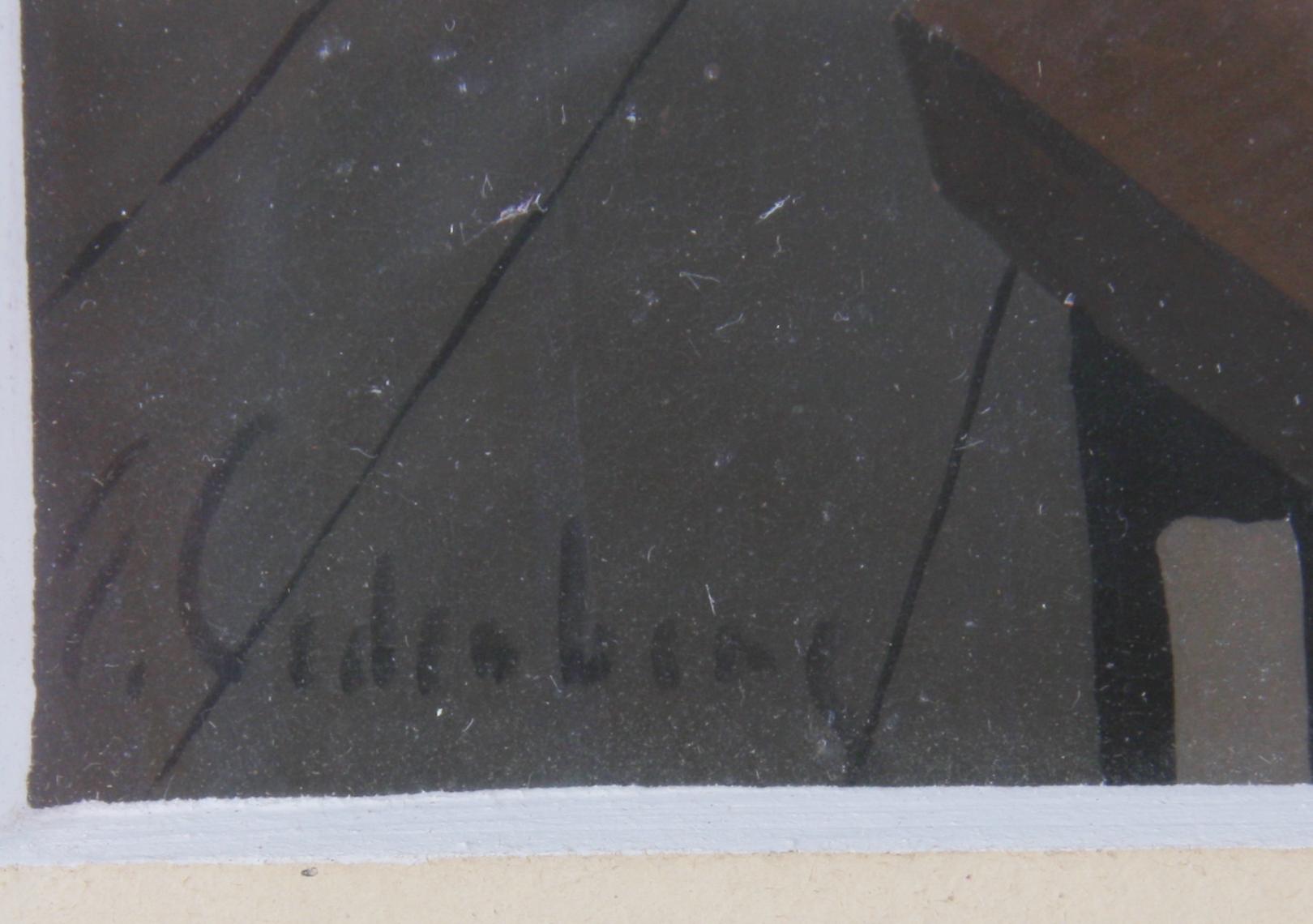 CEDERBERG, ERIC, olja på papp-pannå, sign.