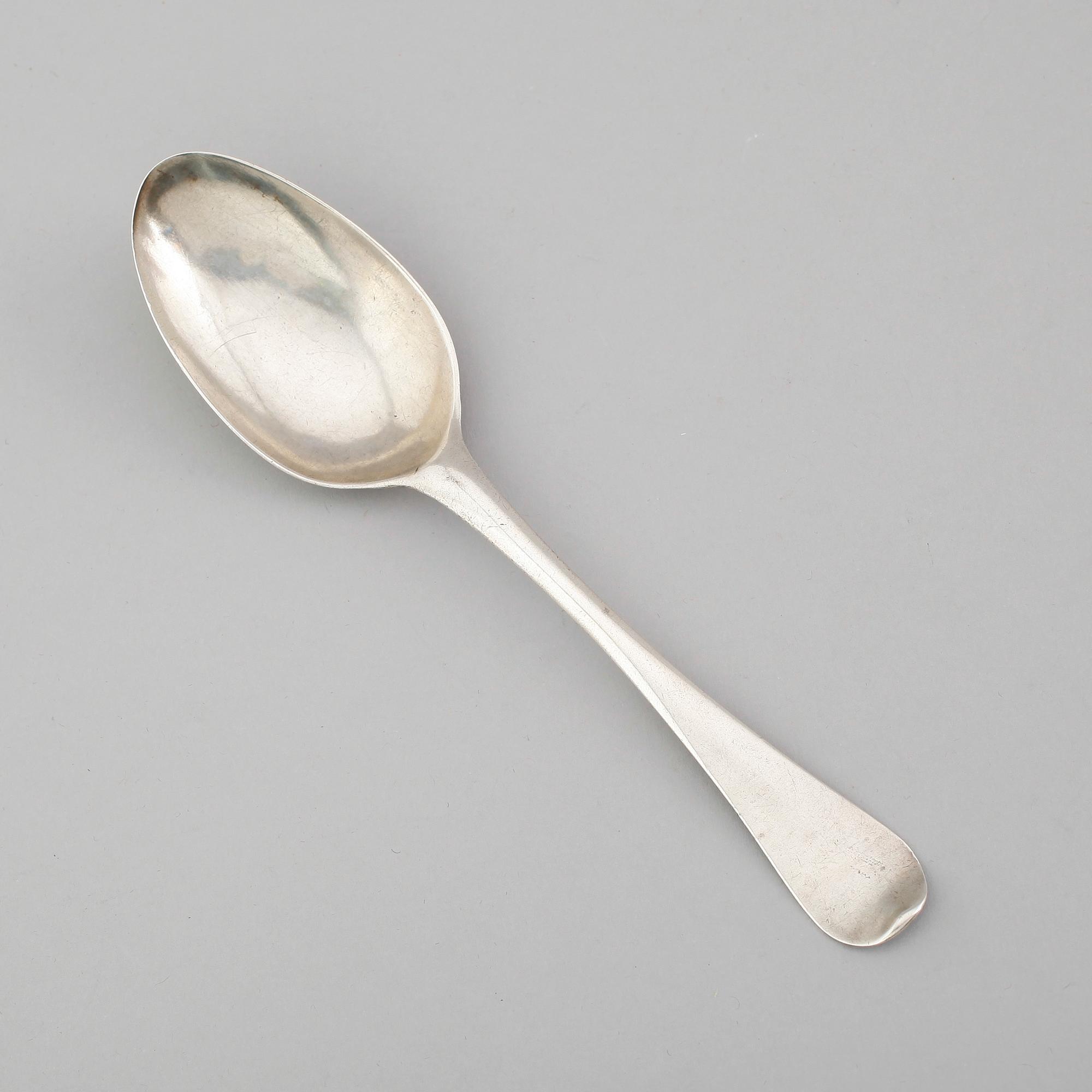 MATSKED, silver, Otto Henrik Sjöberg, Falun 1734. Vikt ca 46 gram.