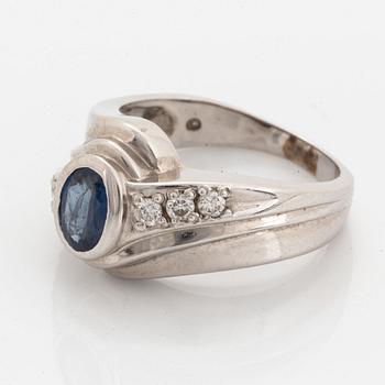 Sapphire and diamond ring.