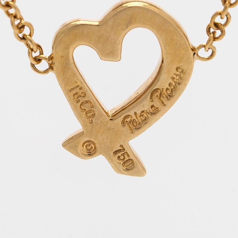 Tiffany & Co, Paloma Picasso, kaulakoru, "Loving Heart", 18K kultaa.