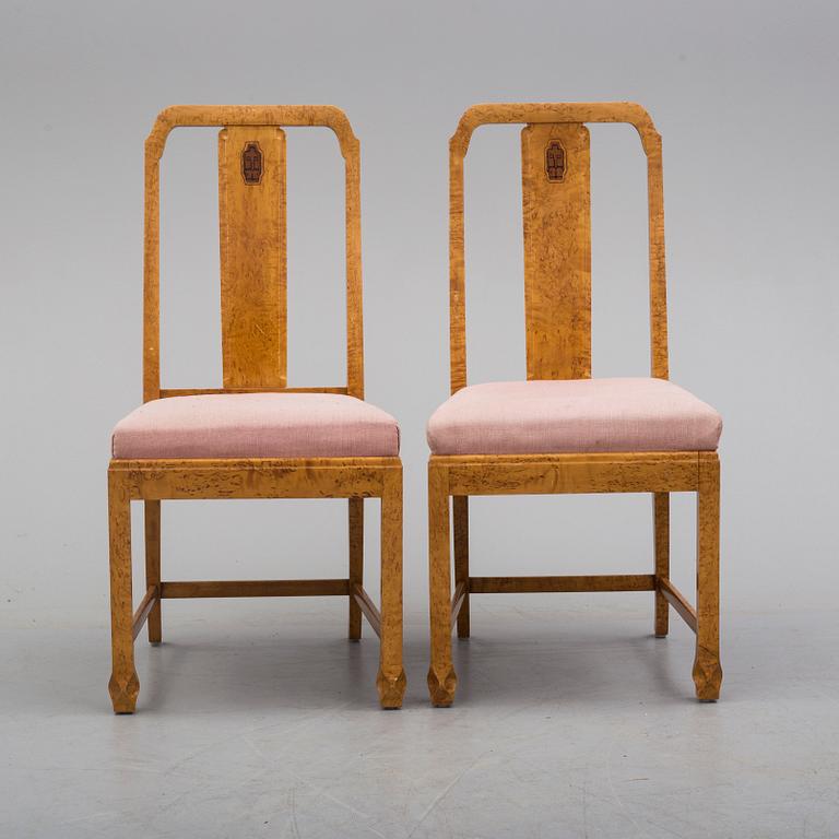 a pair of chairs from NK Nordiska Kompaniet Stockholm, 1930's.