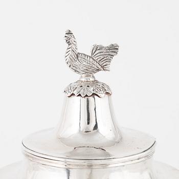 A Swedish Silver Empire Sugar Bowl, mark of Otto Magnus Krook, Nyköping 1815.