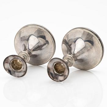 Candelsticks, a pair, silver, MGAB, 1960.