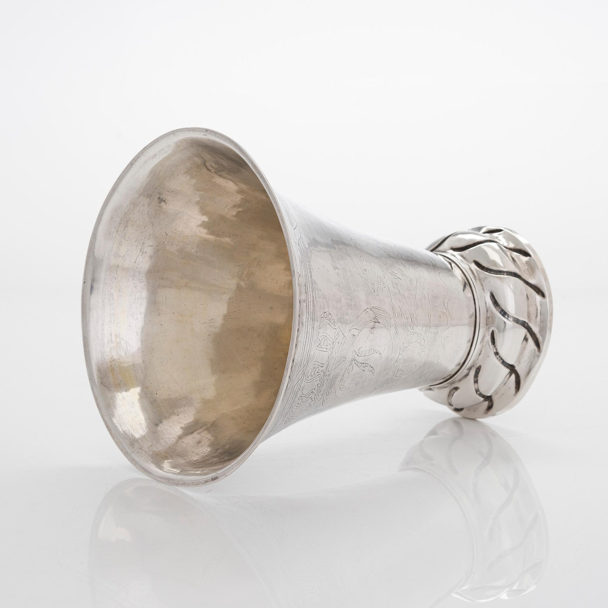 A Swedish silver beaker by Anders Johan Lignell, Sundsvall, 1800.