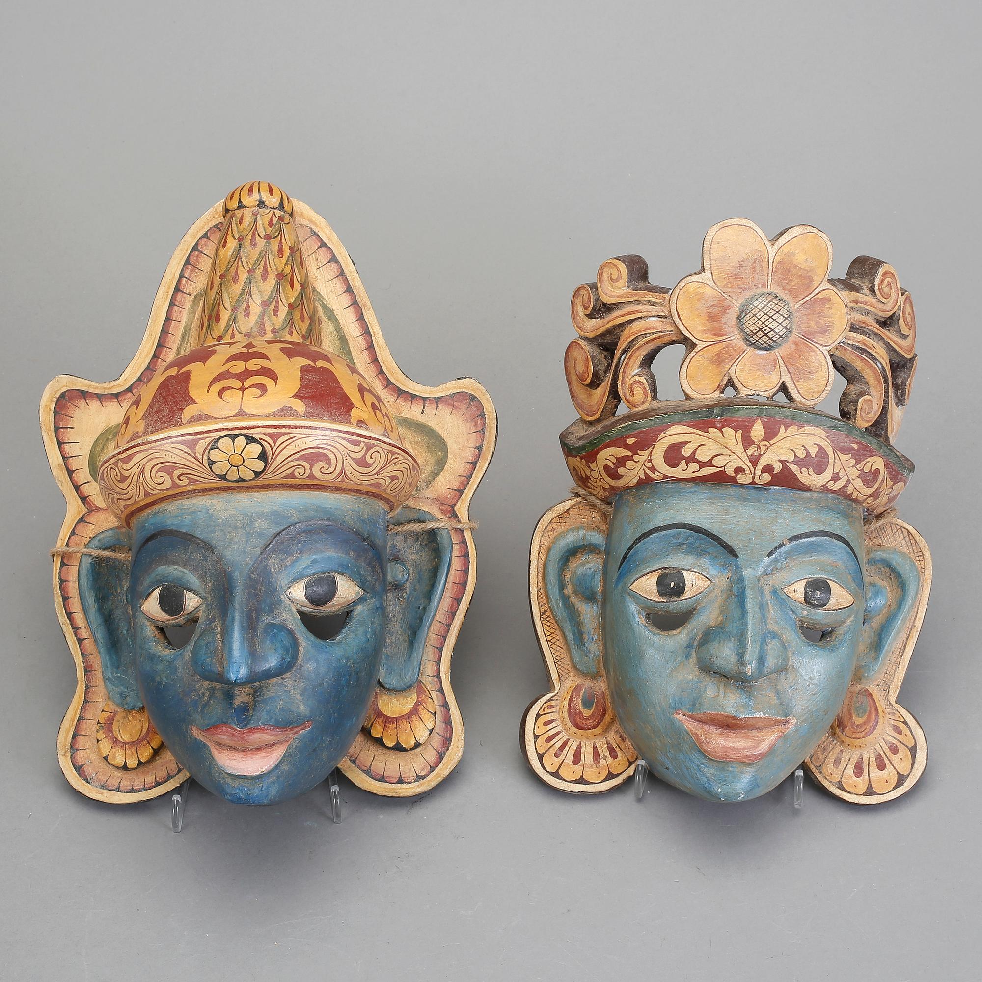 MASKER, ett par, Sri Lanka, 1900-talets slut.