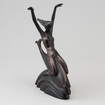 FIGUR, brons, Art Deco, troligen 1920 / 30-tal. Märkt "Motto".