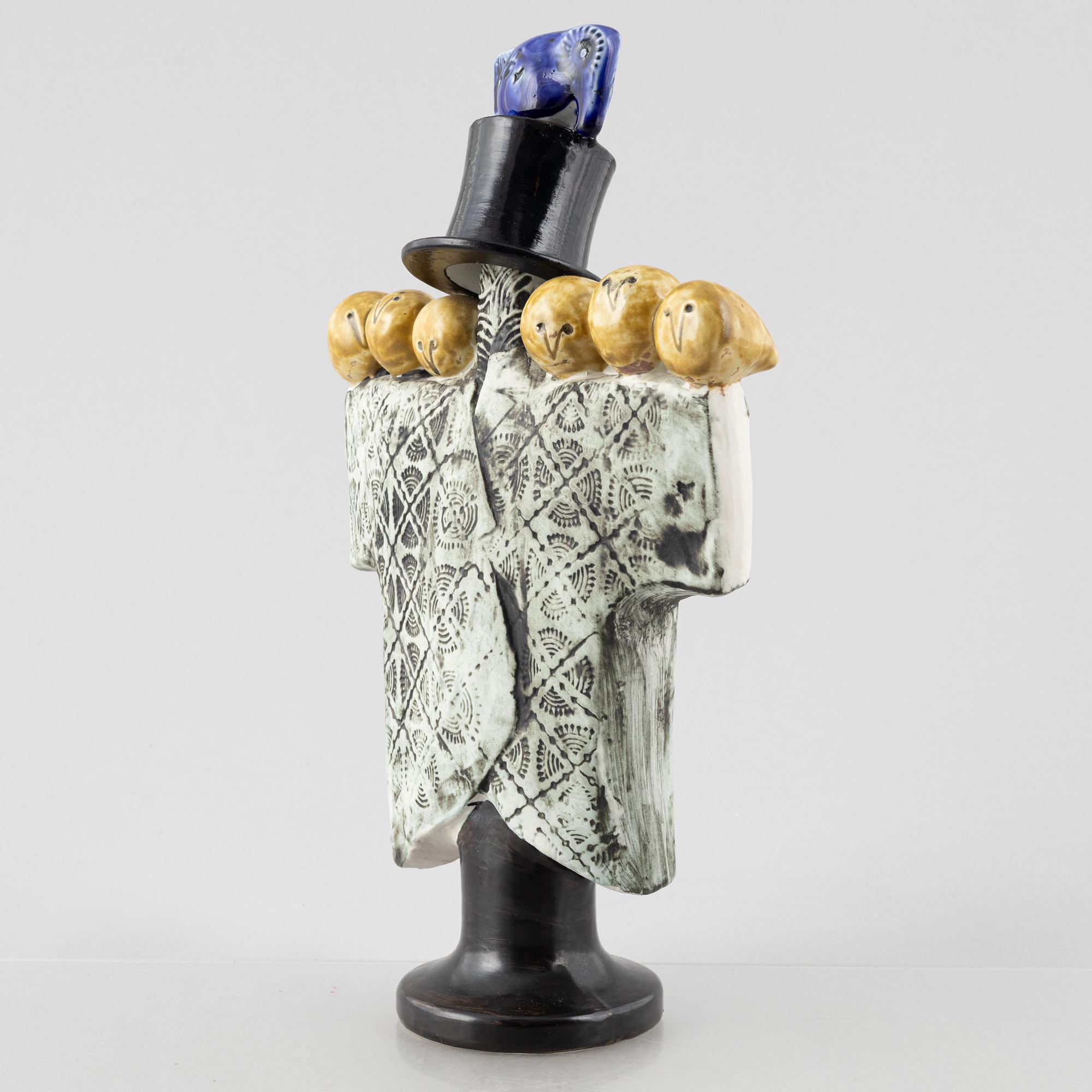 Lisa Larson, a 'Fågelskrämma' figurine, Gustavsberg, 1970-71.