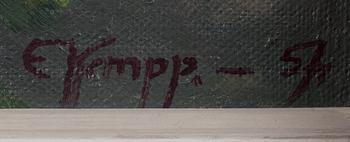 EERO KEMPPAINEN, öljy levylle, signeerattu ja päivätty -57.