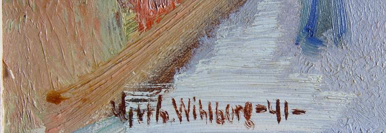 WIHLBORG, GERHARD, olja på papp-pannå, sign.