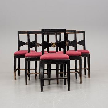 STOLAR, 6 st, allmoge, 1800-talets mitt.