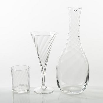 Gunnar Cyrén, glass service, 29 pieces, "Helena", Orrefors.