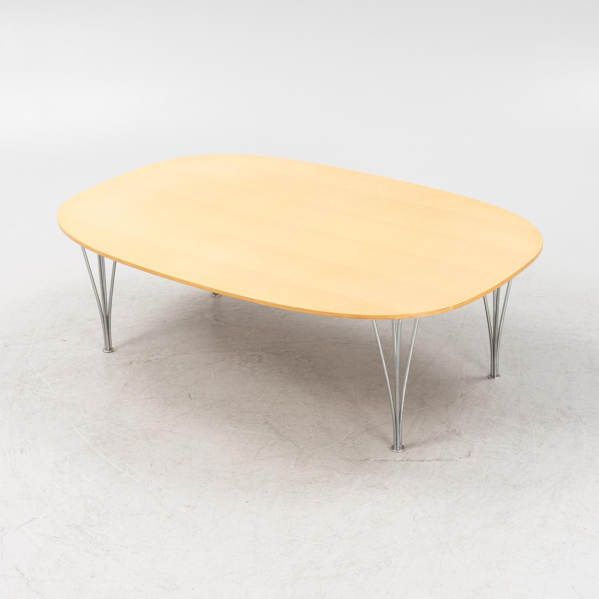 Bruno Mathsson & Piet Hein, coffee table, "Superellips", Fritz Hansen.