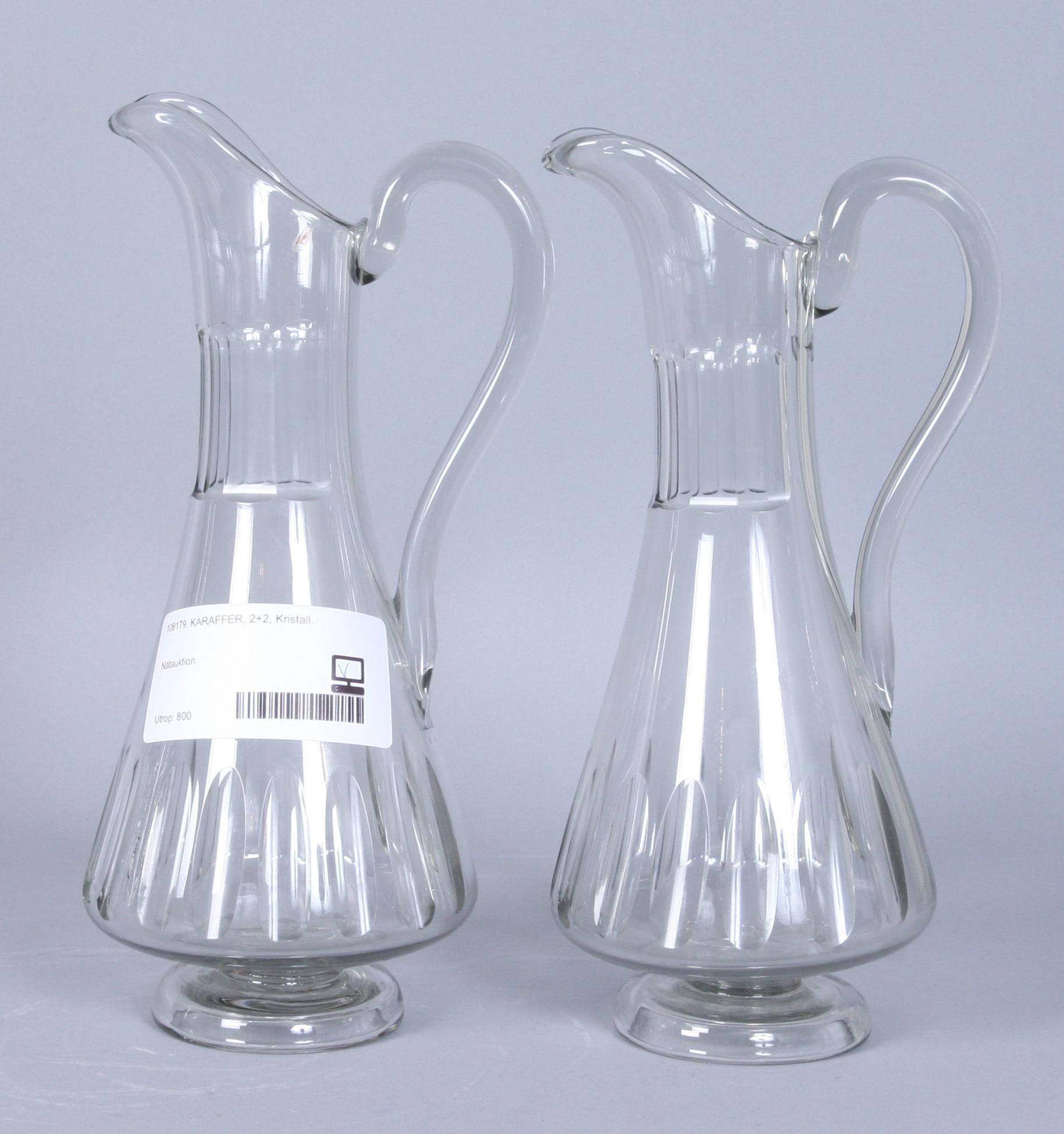 KARAFFER, 2+2, kristallglas.