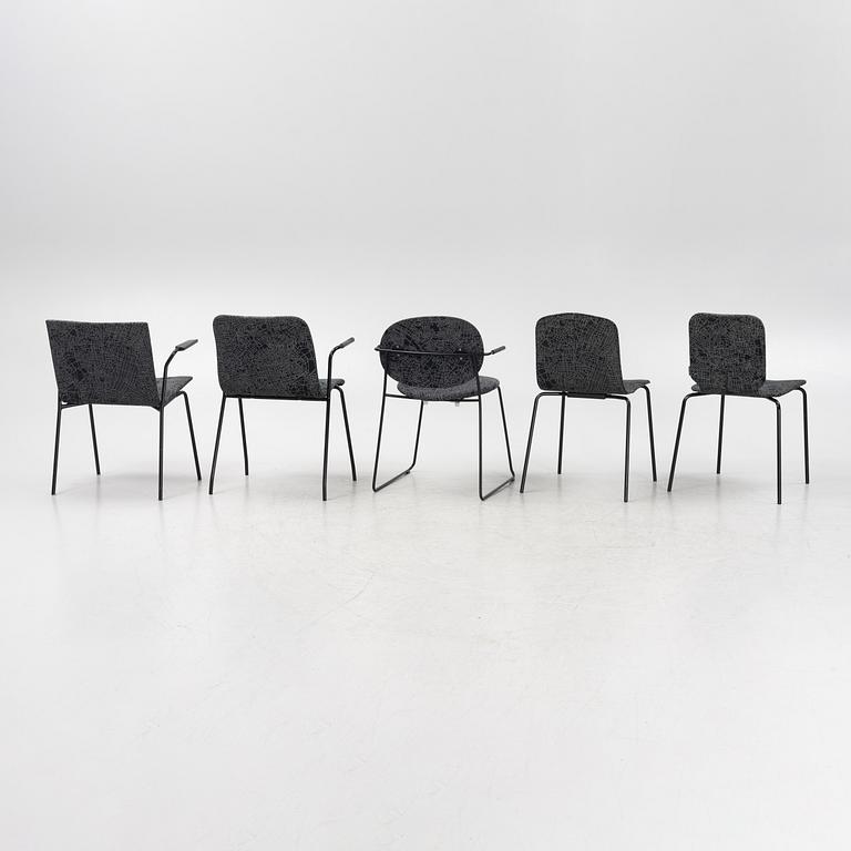 Claesson Koivisto Rune, ten different chairs upholstered with the fabric "Metropolis", 21st century.