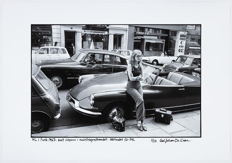 Carl Johan De Geer, photo, signed 3/10.